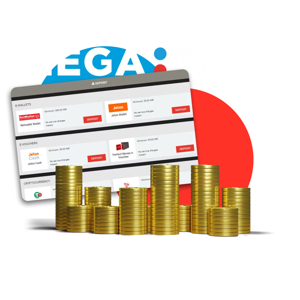 Megapari provides many popular deposit methods in India.