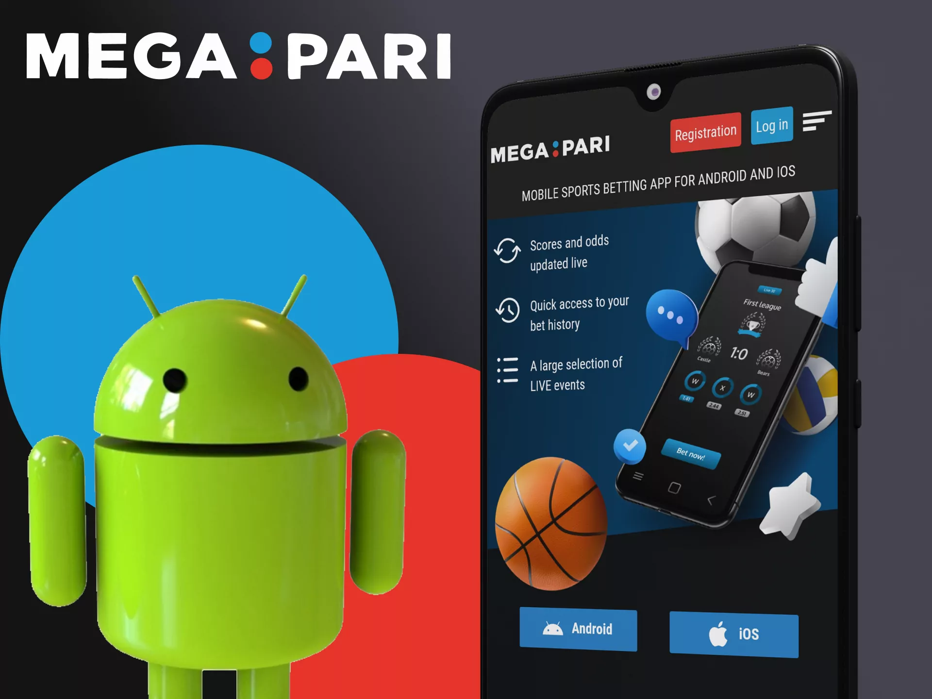 Megapari app for Android has many advantages for Indian players.
