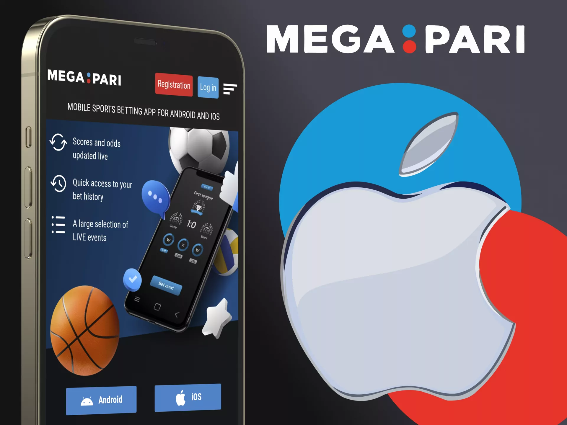 Megapari iOS app has many advantages for Indian players.