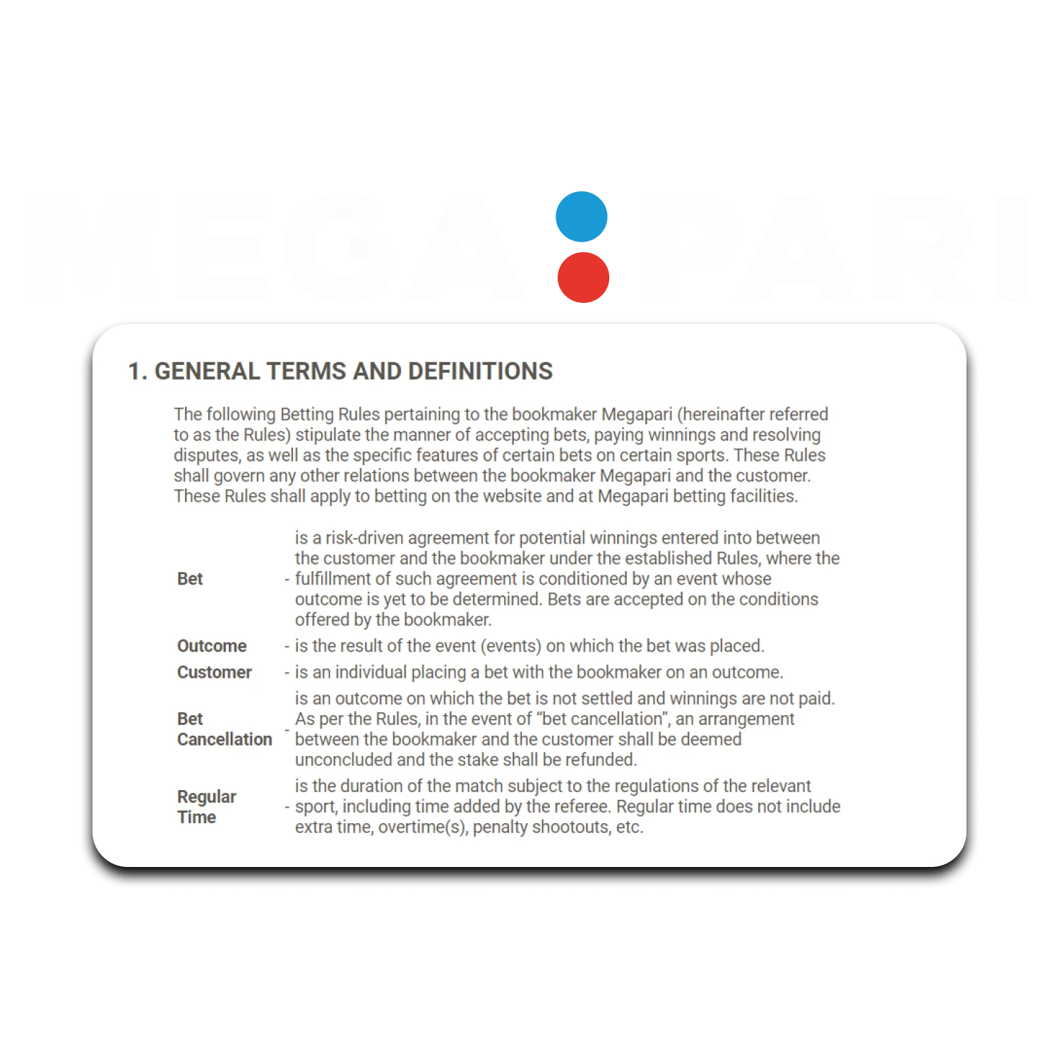 Learn the rules for using the Megapari service.