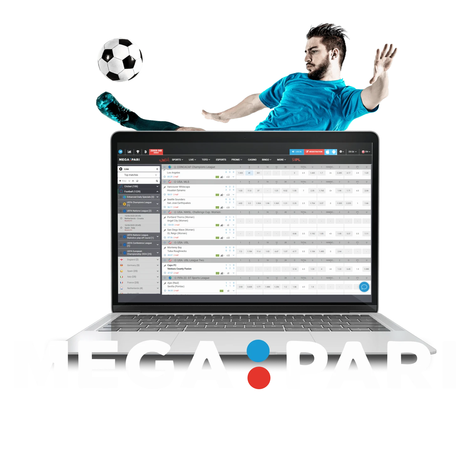 Choose Megapari for football betting.