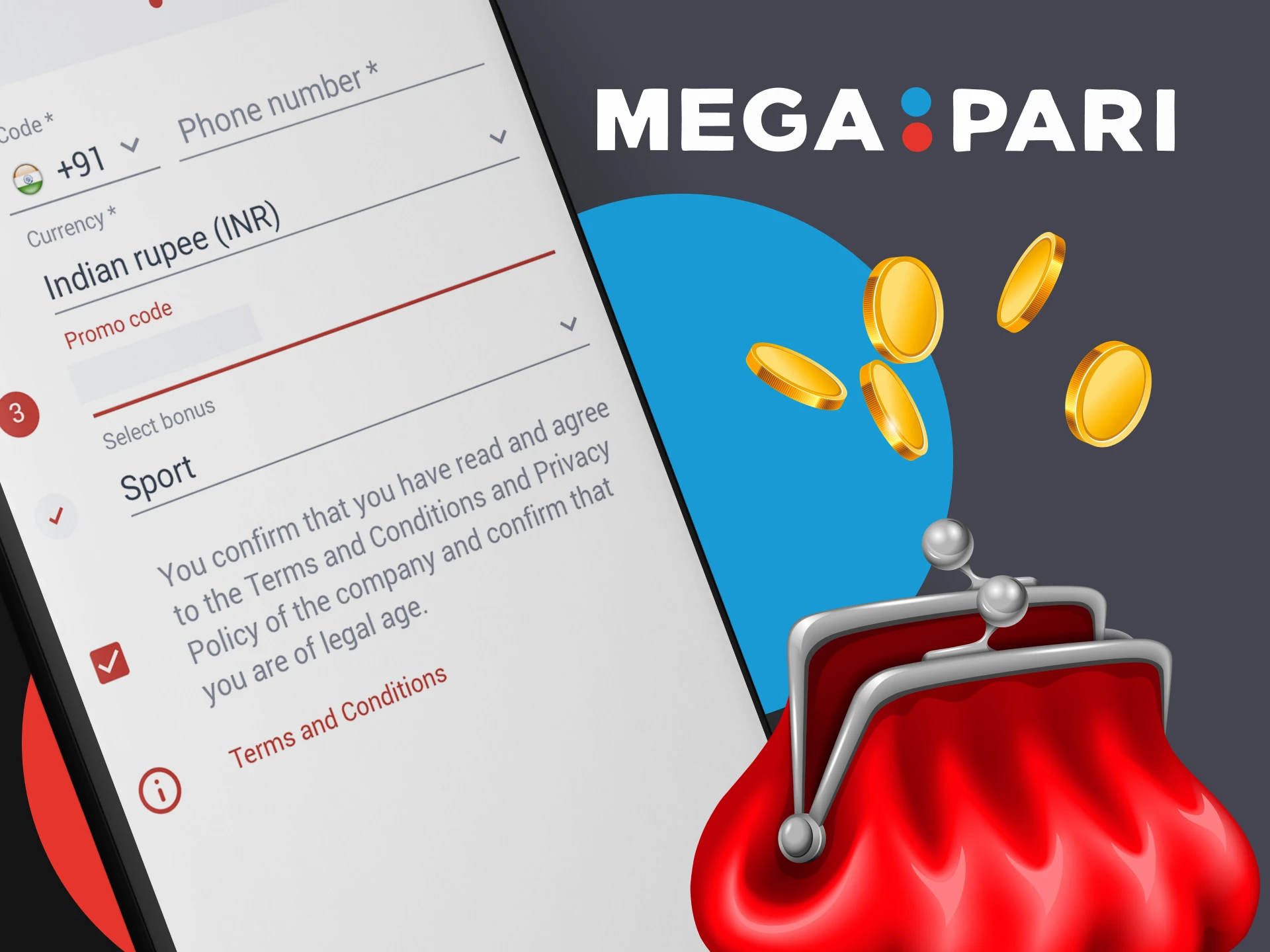 You can use Megapari promo code in the app.