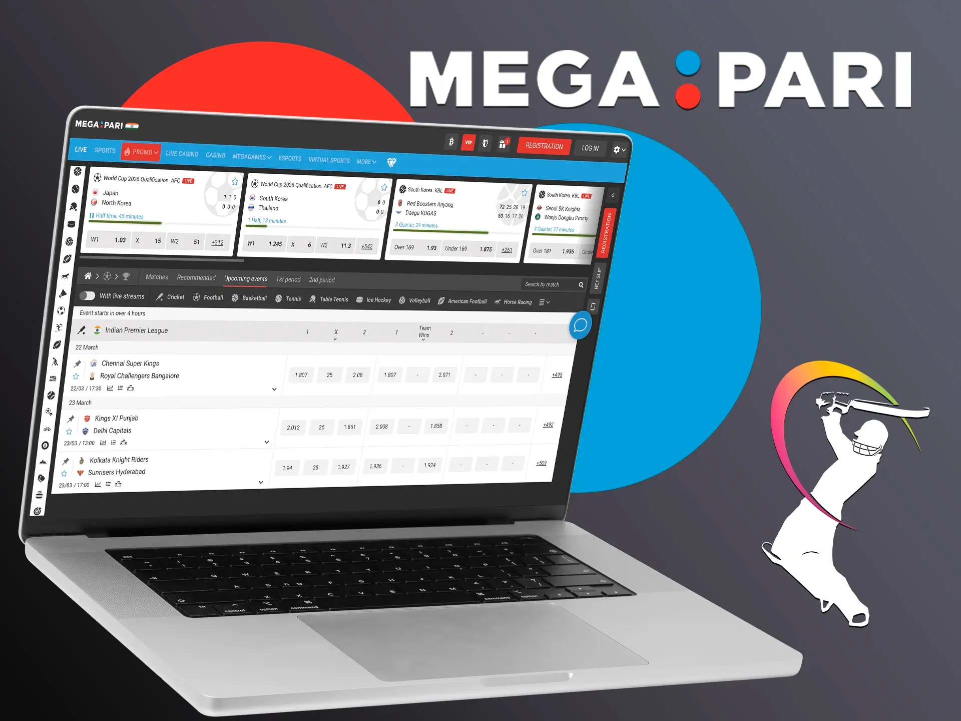 Make your predictions at Megapari for India's most high-profile tournament event.