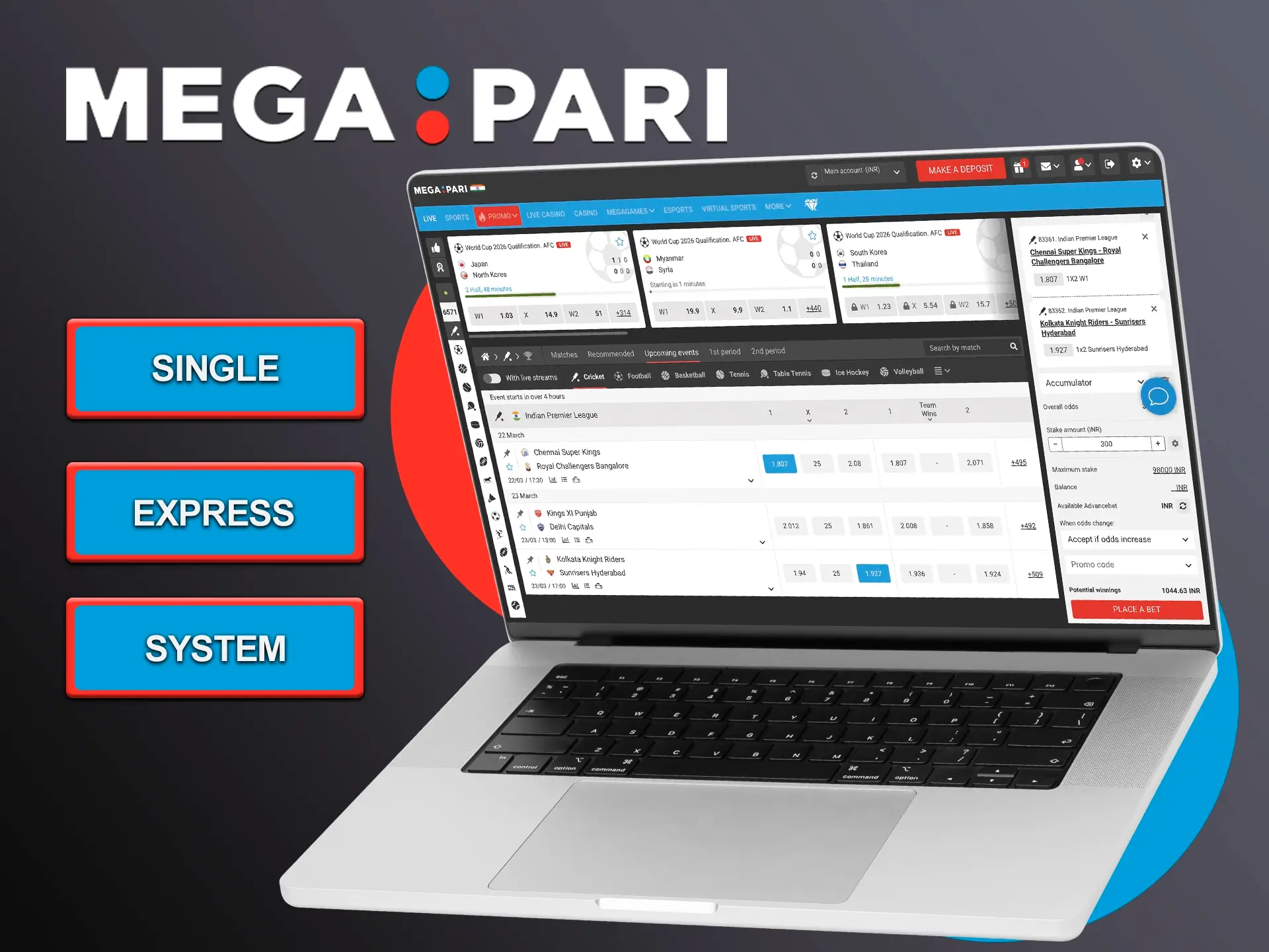 Determine for yourself the betting method at Megapari with which you will have less risk and a higher chance of winning.