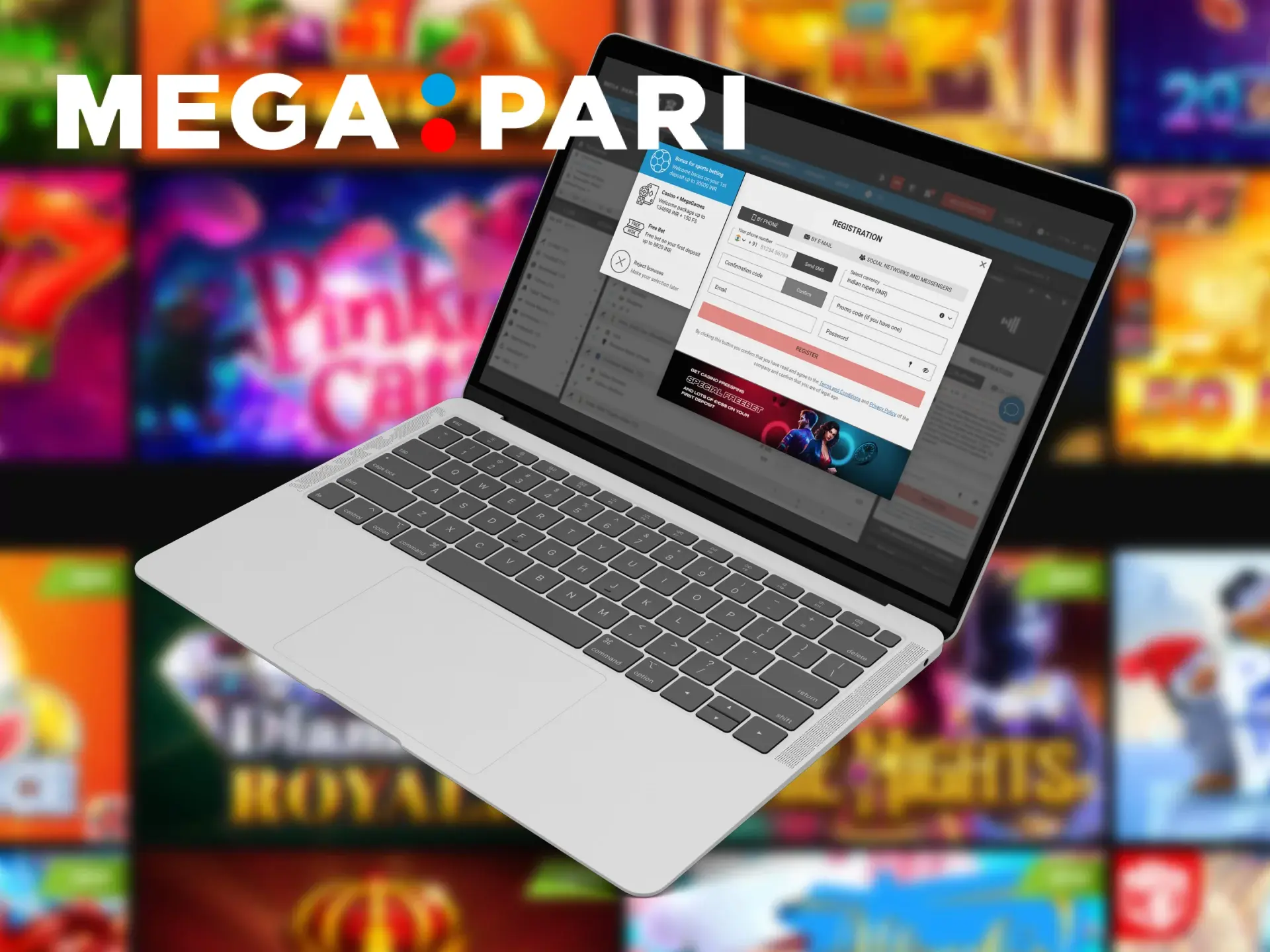 Follow Megapari registration requirements when creating an account.
