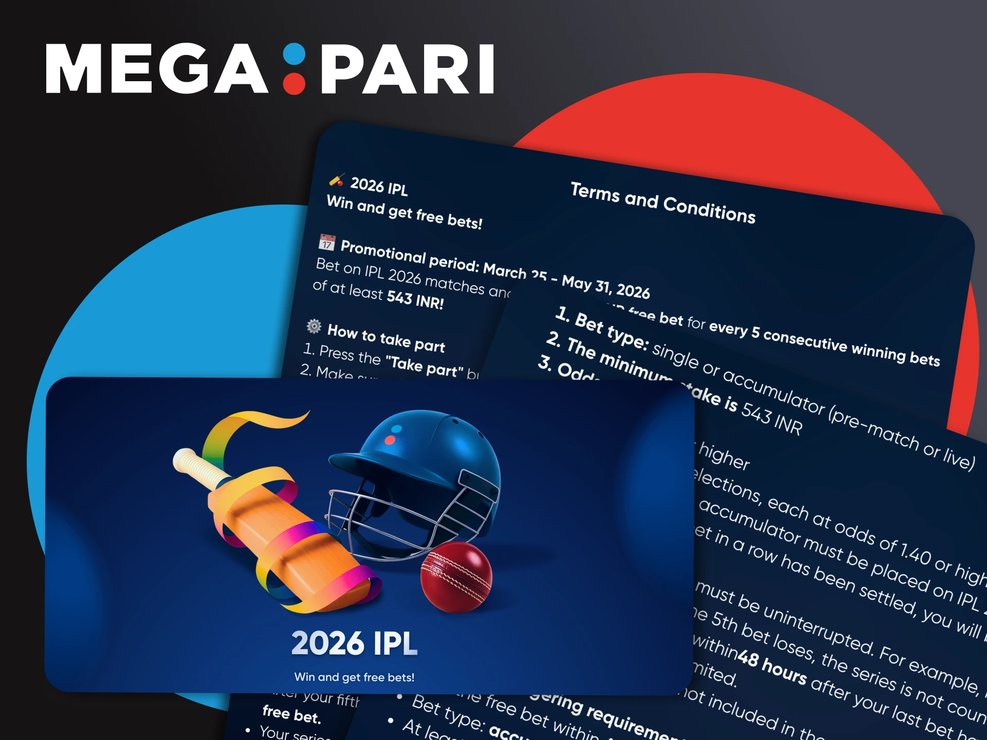 Activate Megapari IPL free bet bonus now and boost your betting power with extra rewards.