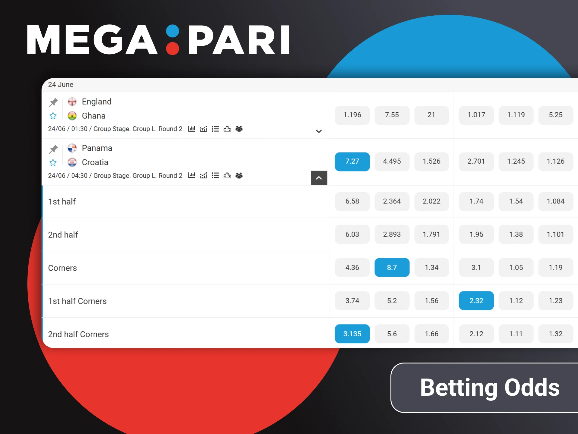 Calculate potential returns using decimal format odds at official Megapari.